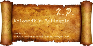Koloszár Pellegrin névjegykártya